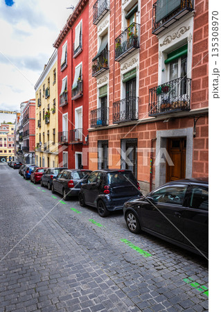 Residential street in Madrid 135308970