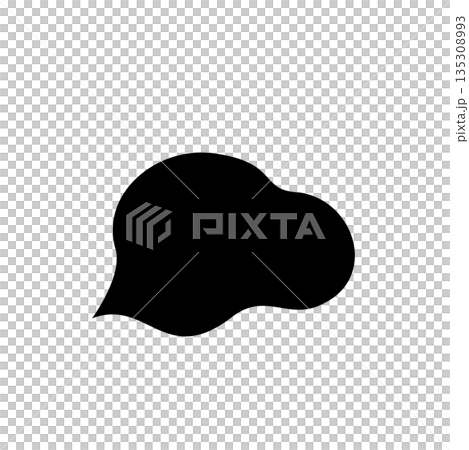 simple black speech bubble 135308993