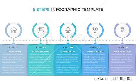 5 Steps Infographic Template 135309306