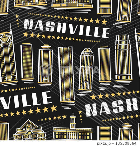 Vector Nashville Seamless Pattern 135309364