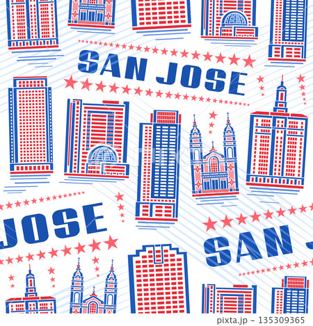 Vector San Jose seamless pattern Vector San Jose seamless pattern 135309365