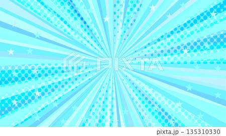 太陽　スクリーントーン　青　背景 135310330
