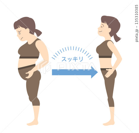 ダイエットに成功した女性 ダイエットに成功した女性 135310385