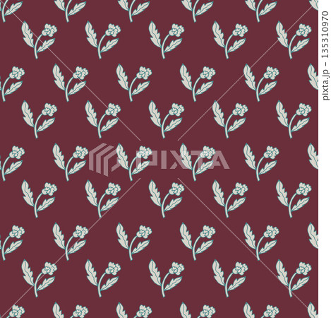 Minimal Folk Floral Sprig Pattern Minimal Folk Floral Sprig Pattern 135310970
