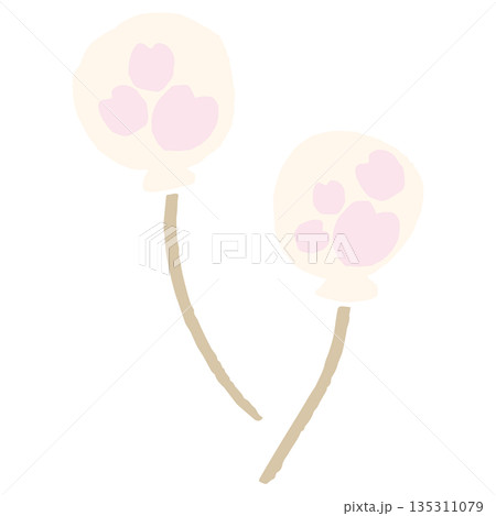 ふんわり春色 卒園・入園シリーズ|桜の花びら模様の風船素材 ふんわり春色 卒園・入園シリーズ|桜の花びら模様の風船素材 135311079