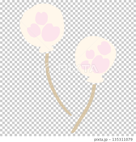 ふんわり春色 卒園・入園シリーズ|桜の花びら模様の風船素材 ふんわり春色 卒園・入園シリーズ|桜の花びら模様の風船素材 135311079