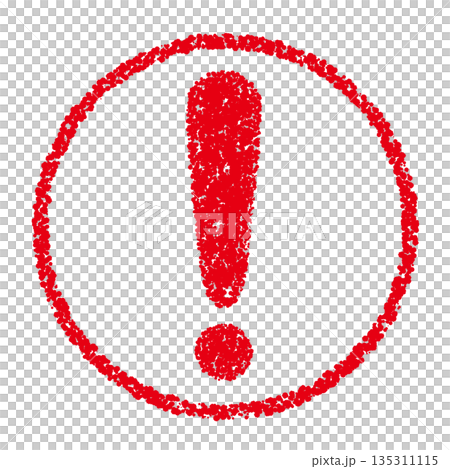 蠟筆材質手繪警告標誌 135311115
