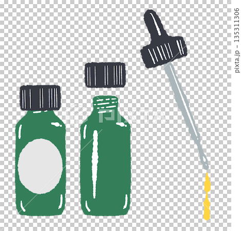香氛手繪彩色插畫素材組（精油、香薰、圖案等） 135311306
