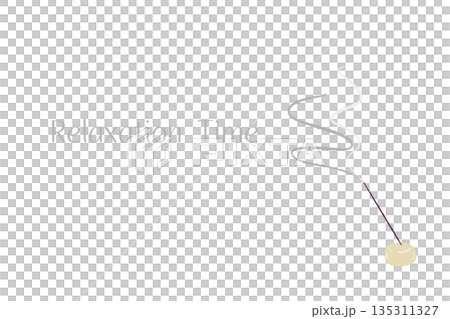 アロマと香りの手書き風カラーイラスト素材セット（精油・お香・パターンなど） 135311327
