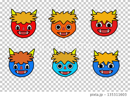 Oni face set 135311603