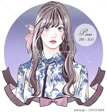 魚座_ラテン語×背景有 魚座_ラテン語×背景有 135311664