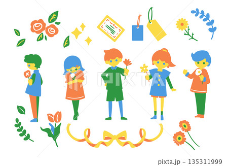 花と贈り物と子どもたち 135311999