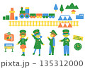 汽車と子ども乗務員たちセット 135312000