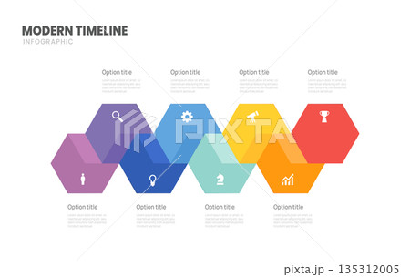 Infographics business timeline 8 steps to success template. presentation and icon vector illustration. Infographics business timeline 8 steps to success template. presentation and icon vector illustration. 135312005
