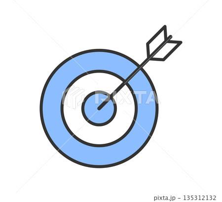 シンプルなターゲットのアイコンイラスト　ベクター 135312132