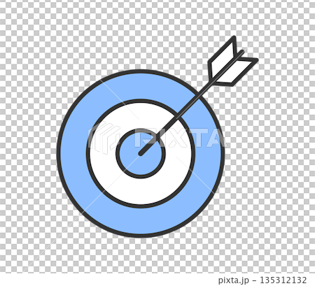 シンプルなターゲットのアイコンイラスト　ベクター 135312132