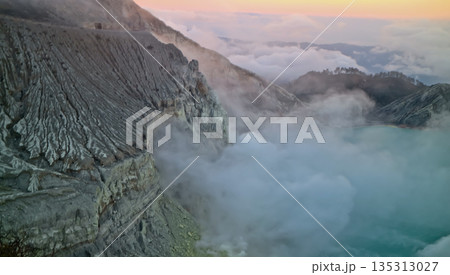 Beautiful view of Mount Ijen crater, Banyuwangi, East Java, Indonesia Beautiful view of Mount Ijen crater, Banyuwangi, East Java, Indonesia 135313027