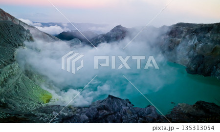 Beautiful view of Mount Ijen crater, Banyuwangi, East Java, Indonesia Beautiful view of Mount Ijen crater, Banyuwangi, East Java, Indonesia 135313054