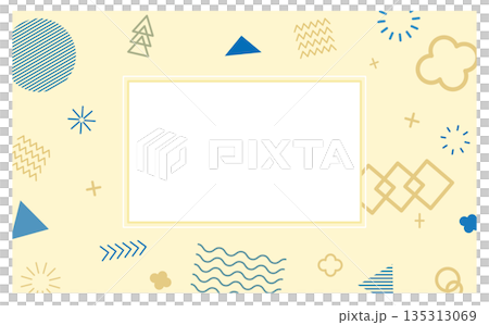 平靜色彩幾何圖案背景插圖框架材料 135313069