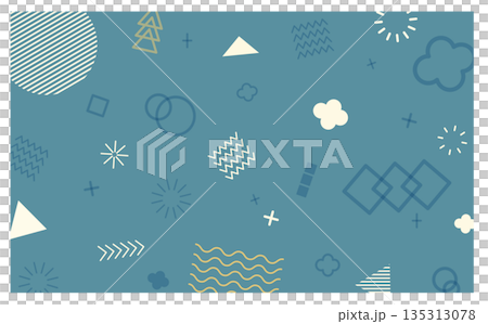 平靜的幾何圖案背景插圖框架材料 135313078
