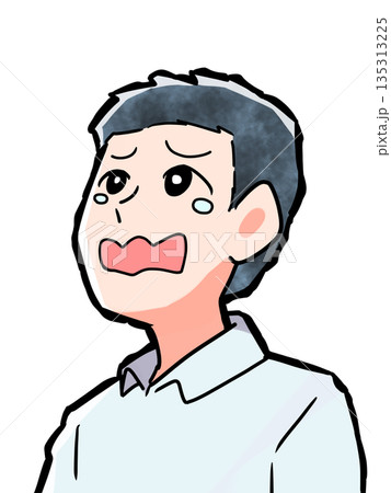 泣いている男性 135313225