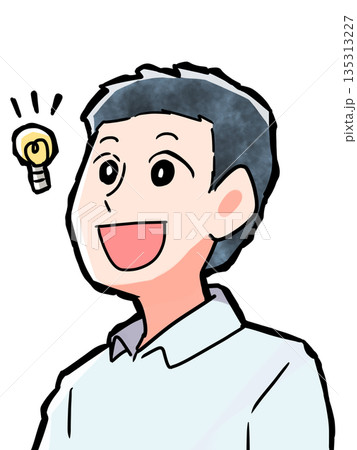 ひらめいた男性 135313227