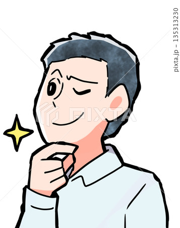 ニヒルな男性 135313230