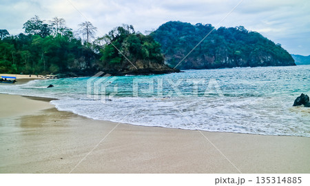 beautiful view of Green Bay Beach, Banyuwangi, East Java, Indonesia beautiful view of Green Bay Beach, Banyuwangi, East Java, Indonesia 135314885