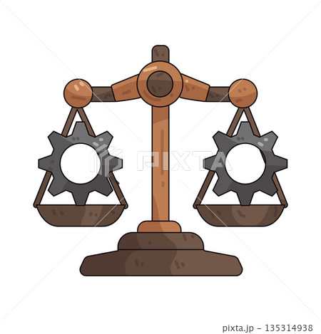 illustration of justice scale 135314938