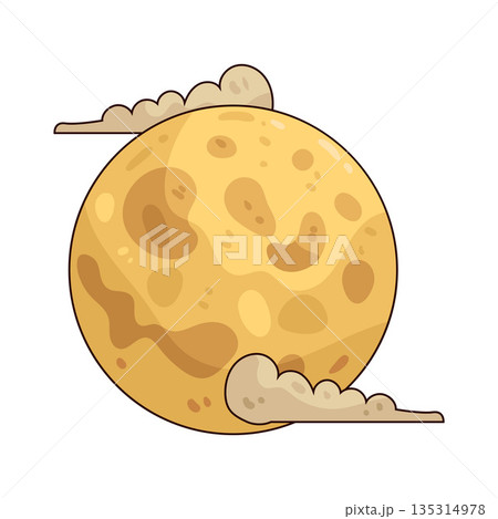 illustration of Full Moon illustration of Full Moon 135314978