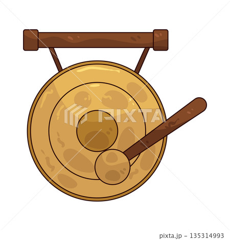 illustration of Gong illustration of Gong 135314993