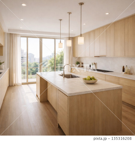 Modern luxury apartment interior in the morning 135316208