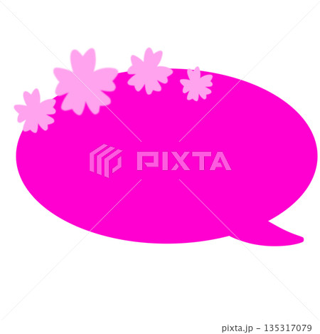 春 桜 吹き出し 春 桜 吹き出し 135317079