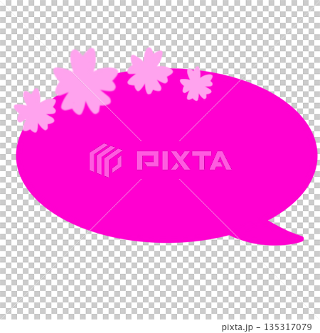春 桜 吹き出し 春 桜 吹き出し 135317079