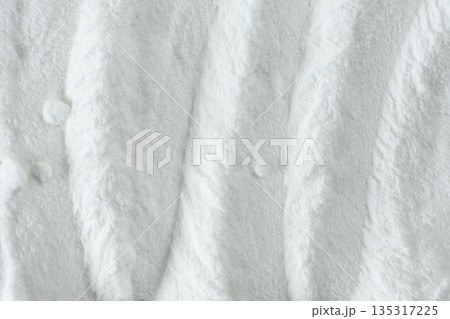 Abstract white background of baking soda powder Abstract white background of baking soda powder 135317225
