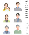 様々な世代の人々の上半身 135317248