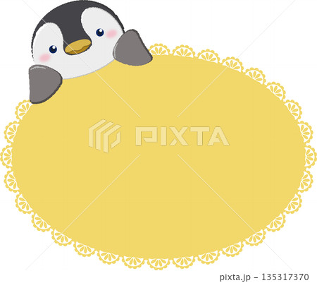 ペンギンのメッセージプレート ペンギンのメッセージプレート 135317370