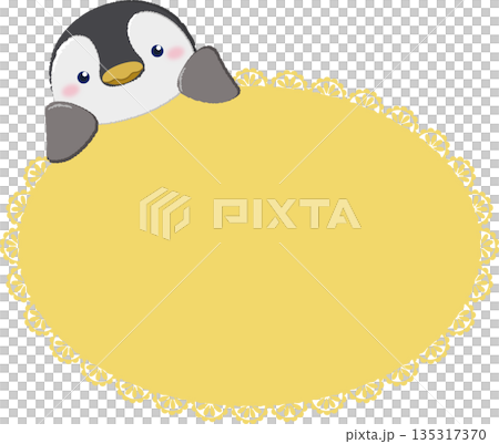 ペンギンのメッセージプレート ペンギンのメッセージプレート 135317370