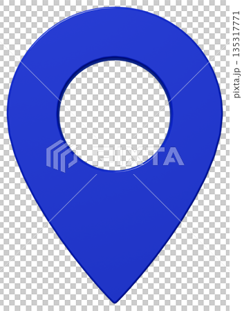 3D Image_Map Pin_Blue 135317771