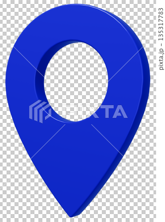 3D圖片地圖 Pin_Blue 3D圖片地圖 Pin_Blue 135317783