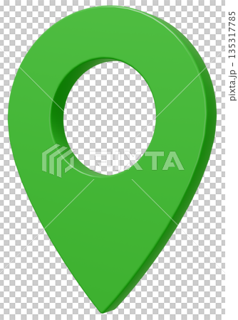 3D 圖像地圖 pin_green 3D 圖像地圖 pin_green 135317785