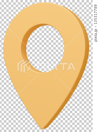3D圖像地圖 pin_yellow 3D圖像地圖 pin_yellow 135317789