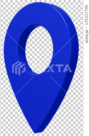 3D圖片地圖 Pin_Blue 3D圖片地圖 Pin_Blue 135317795