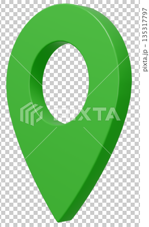 3D image_map pin_green 3D image_map pin_green 135317797