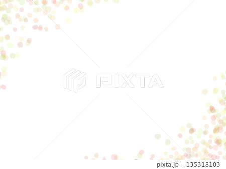 透明水彩風水滴のフレーム背景素材・黄色 135318103