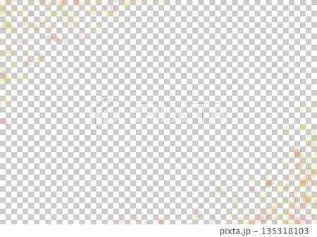 透明水彩風水滴のフレーム背景素材・黄色 135318103