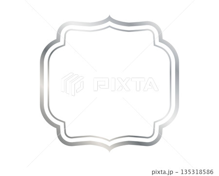 シルバーのシンプルフレーム 135318586