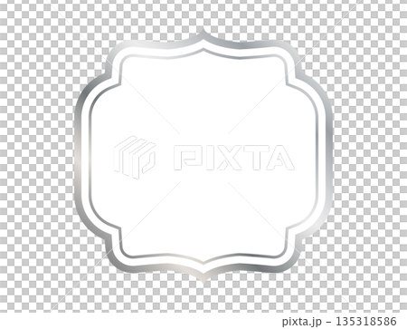 シルバーのシンプルフレーム 135318586