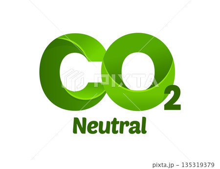 Carbon dioxide, warming gas neutral emission icon or sign. CO2 neutral emission environment label, dioxide pollution climate change vector icon. Carbon zero exhaust sticker with graphic typography Carbon dioxide, warming gas neutral emission icon or sign. CO2 neutral emission environment label, dioxide pollution climate change vector icon. Carbon zero exhaust sticker with graphic typography 135319379
