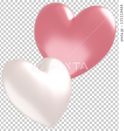 3D画像_ハート_ピンク 3D画像_ハート_ピンク 135319484